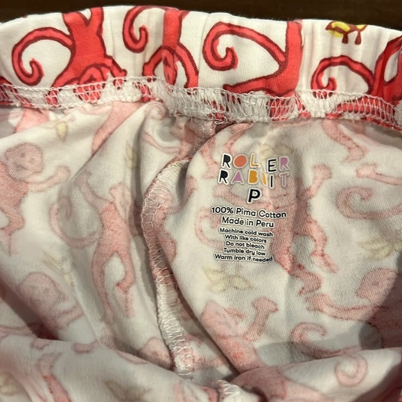 Roller Rabbit Monkey Pajamas in Pink - Petite - Picture 11 of 11